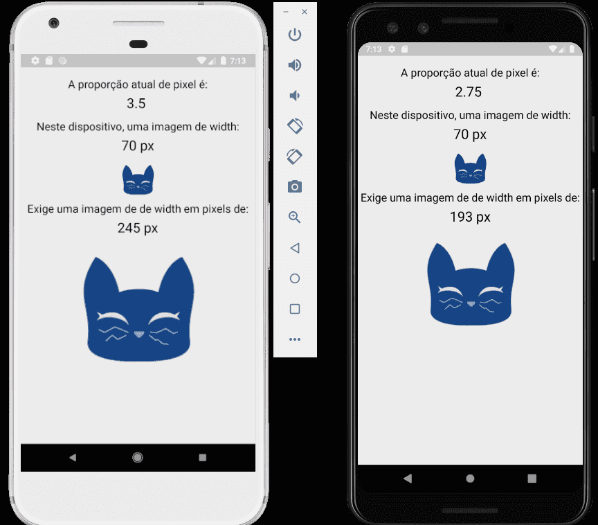 Aplicação que utiliza medida em pixel para imagem