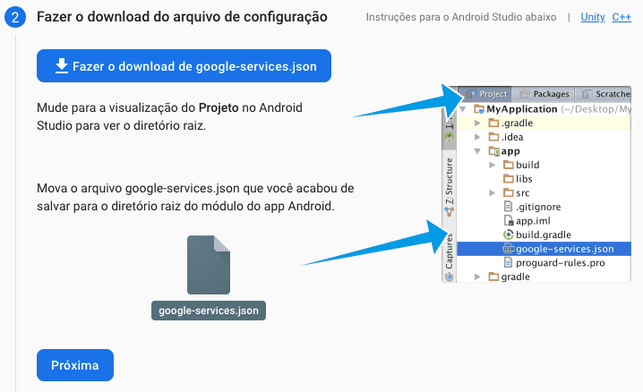 Arquivo google-services.json